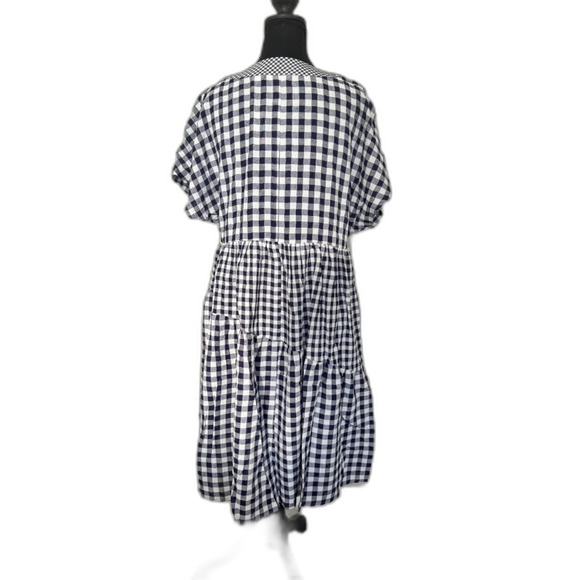 Anthropologie 11.1 TYLHO Blue Gingham Dress – Size Medium – NWT - Picture 2 of 4